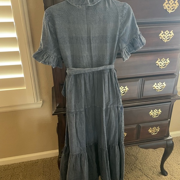 Uncle Frank Denim Blue Midi Dress xs - Picture 4 of 8